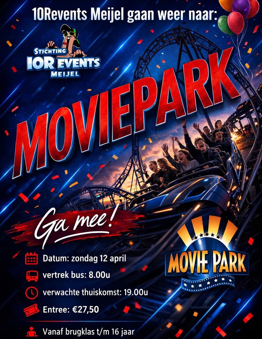 Dagtocht Movie Park Germany!